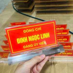 biển chức danh mica quân đội