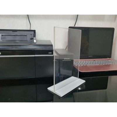 Menu mica đế chữ T trắng