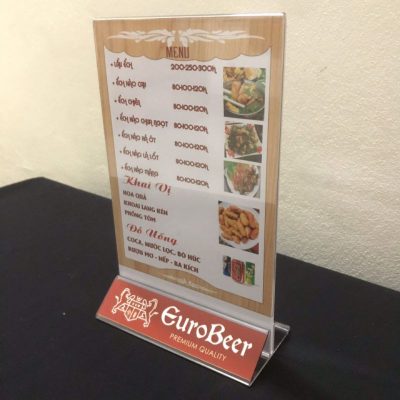 Menu Mica đế tam giác trong