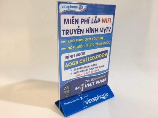 menu mica để bàn Vinaphone