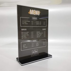 menu mica để bàn khổ A4