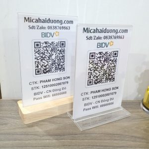 Menu mica để bàn a4