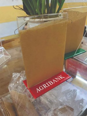 Menu mica ngân hàng Agribank 29 menu mica để bàn ngân hàng Agribank